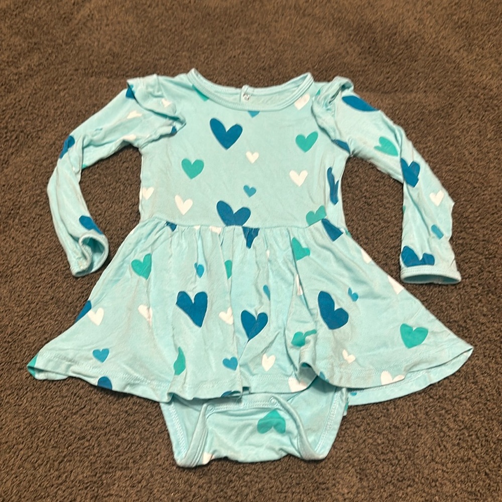 Kyte Long Sleeve Twirl Bodysuit Dress